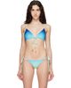 Casablanca Casablanca Blue & Green Gradient String Beaded Bikini Top - 1