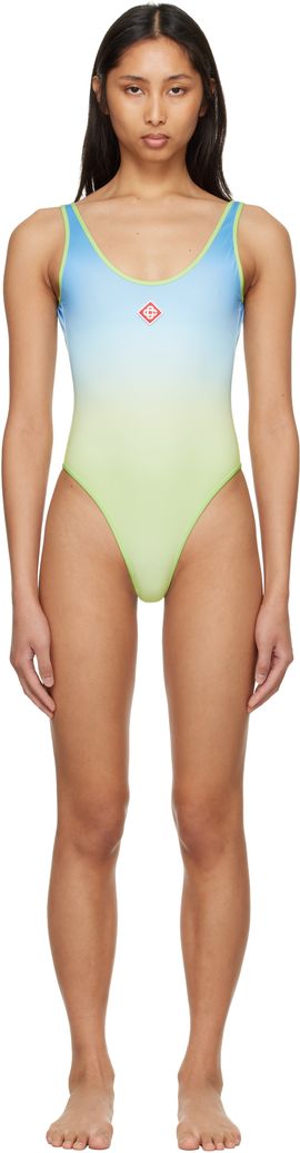 Casablanca Casablanca Blue & Green Gradient Swimsuit