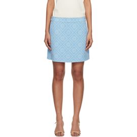 Casablanca Casablanca Blue Double Faced Miniskirt
