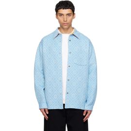 Casablanca Casablanca Blue Double Faced Overshirt