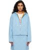 Casablanca Casablanca Blue Double Faced Wool Hoodie - 1