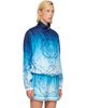 Casablanca Casablanca Blue Gradient Egyptian Rug Silk Track Jacket - 2