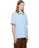 Casablanca Casablanca Blue Round Pique Zip Polo - 2