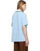 Casablanca Casablanca Blue Round Pique Zip Polo - 3