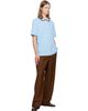 Casablanca Casablanca Blue Round Pique Zip Polo - 4