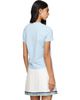 Casablanca Casablanca Blue 'Tennis Club' Icon Pyramid Abduction Fitted T‑shirt - 3