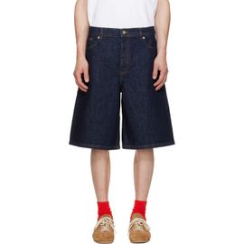 Casablanca Casablanca Blue Wide-Leg Denim Shorts