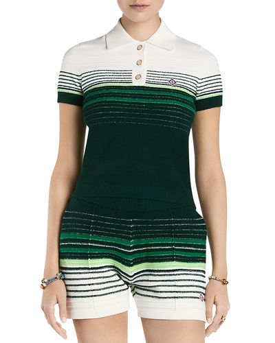 Casablanca Casablanca Boucle Stripe Polo Shirt