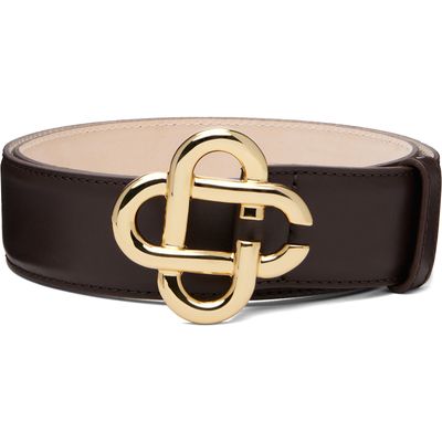 Casablanca Casablanca Brown Classic Leather CC Logo Belt