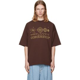 Casablanca Casablanca Brown 'Code de Civilisation' T-shirt