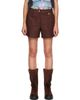 Casablanca Casablanca Brown Cotton Monogram Shorts - 1