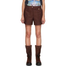 Casablanca Casablanca Brown Cotton Monogram Shorts