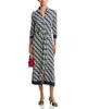 Casablanca Casablanca Check Monogram Print Tie Waist Jersey Dress - 2