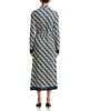 Casablanca Casablanca Check Monogram Print Tie Waist Jersey Dress - 4