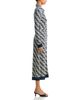 Casablanca Casablanca Check Monogram Print Tie Waist Jersey Dress - 5