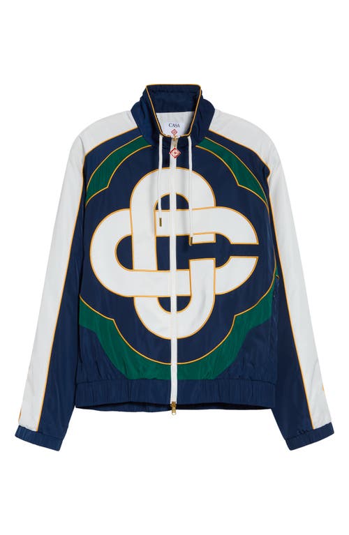 Casablanca Casablanca Colorblock Logo Embroidered Windbreaker Jacket