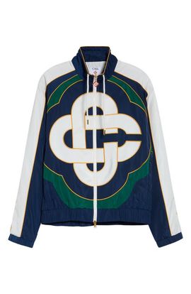 Casablanca Casablanca Colorblock Logo Embroidered Windbreaker Jacket