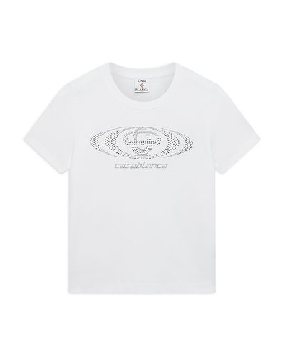 Casablanca Casablanca Crystal Warped Logo Tee
