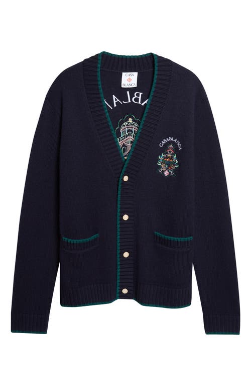 Casablanca Casablanca Embroidered Hotel Emblem Cardigan