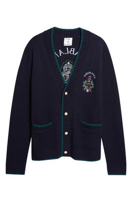 Casablanca Casablanca Embroidered Hotel Emblem Cardigan