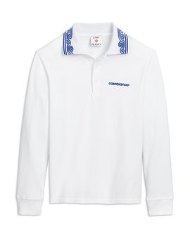 Casablanca Casablanca Girls' Wave Collar Long Sleeve Polo Shirt