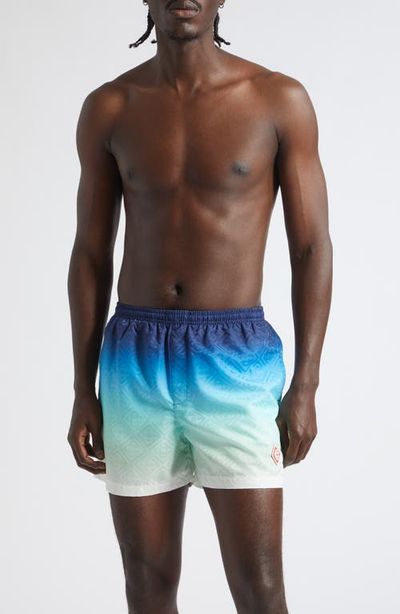 Casablanca Casablanca Gradient Monogram Swim Trunks 