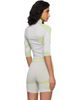 Casablanca Casablanca Gray & Green Seamless Half-Zip T-shirt - 3