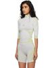 Casablanca Casablanca Gray & Green Seamless Half-Zip T-shirt - 4