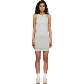 Casablanca Casablanca Gray & Green Seamless Minidress