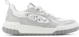 Casablanca Casablanca Gray & White Court Silver Sneakers