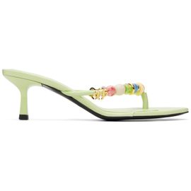 Casablanca Casablanca Green Beaded Heeled Sandals