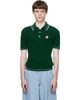 Casablanca Casablanca Green Mock Mini Crochet Polo - 1