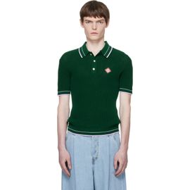 Casablanca Casablanca Green Mock Mini Crochet Polo