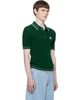 Casablanca Casablanca Green Mock Mini Crochet Polo - 2