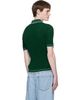 Casablanca Casablanca Green Mock Mini Crochet Polo - 3