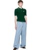 Casablanca Casablanca Green Mock Mini Crochet Polo - 4
