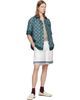 Casablanca Casablanca Green Radiating Monogram Short Sleeve Silk Shirt - 4