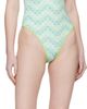 Casablanca Casablanca Green Wavy Monogram Swimsuit - 4