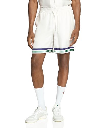 Casablanca Casablanca Hotel Emblem Silk Shorts