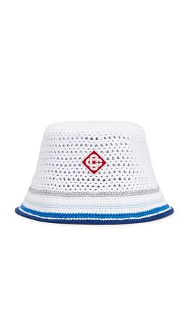 Casablanca Casablanca Mesh Stripe Crochet Hat