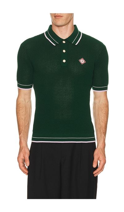 Casablanca Casablanca Mock Mini Crochet Polo