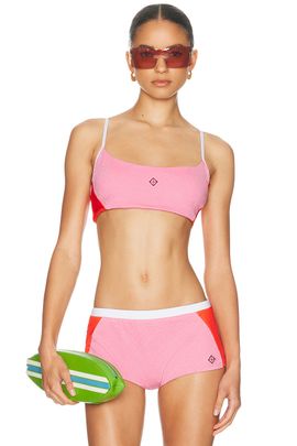 Casablanca Casablanca Monogram Bikini Top