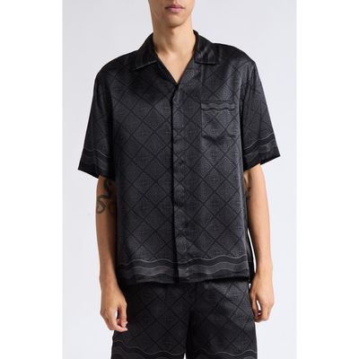 Casablanca Casablanca Monogram Print Silk Camp Shirt