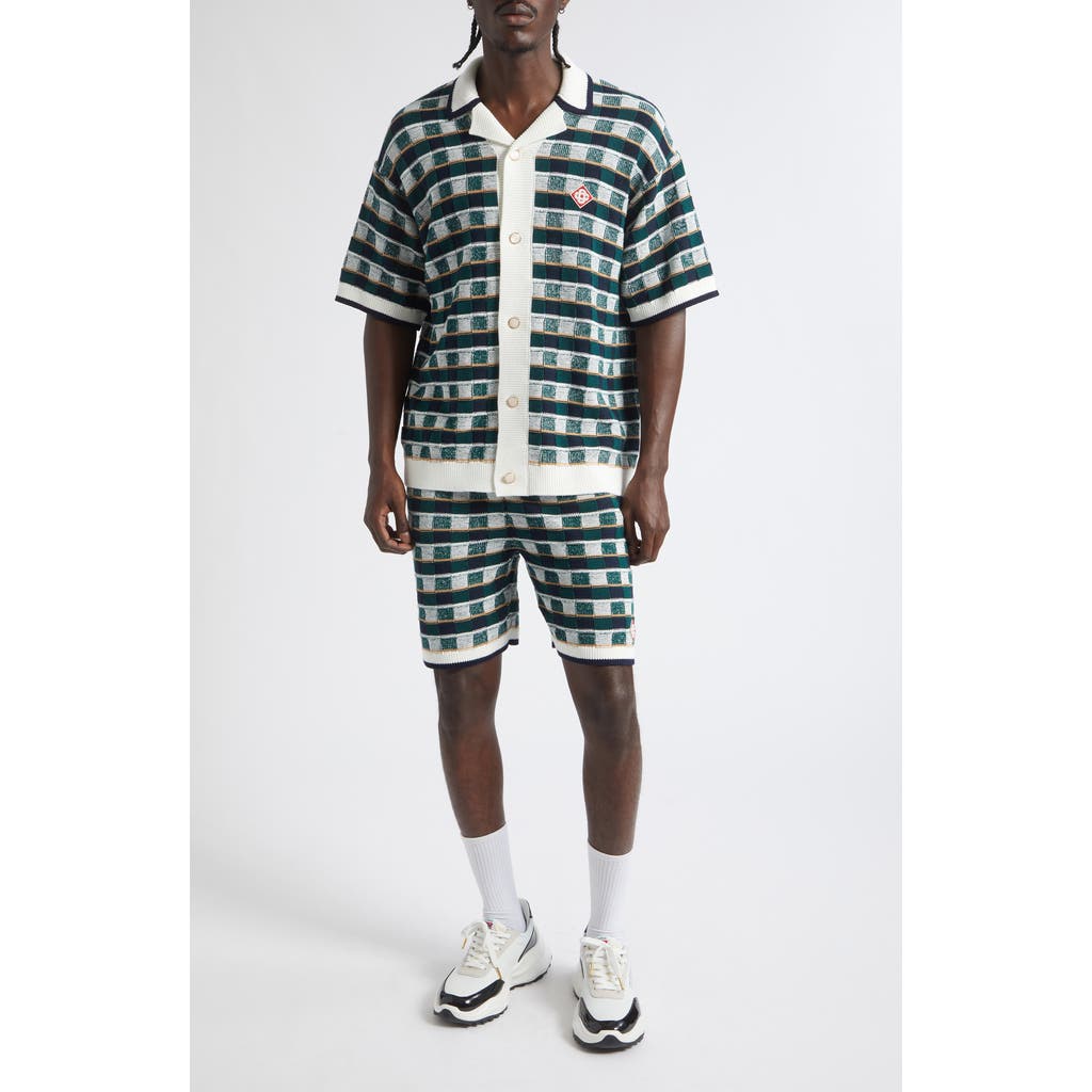 Casablanca Casablanca Mosaic Check Cotton Jacquard Shorts 