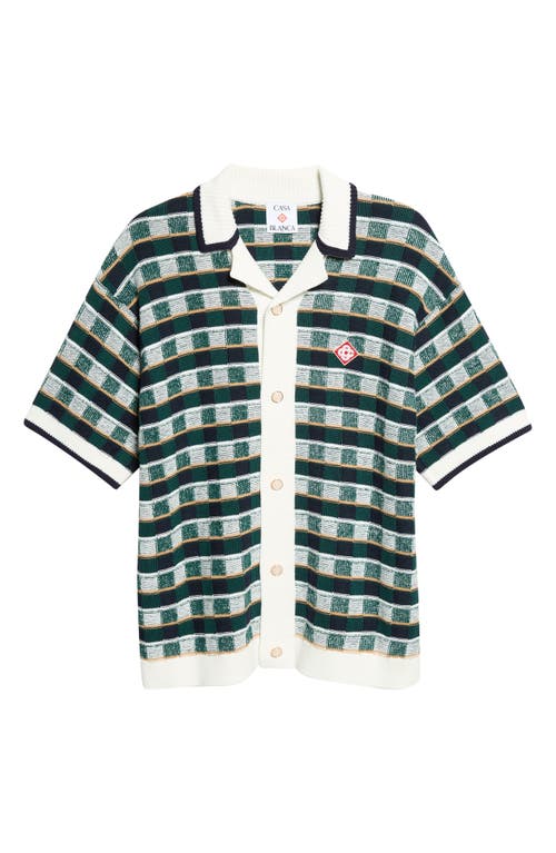 Casablanca Casablanca Mosaic Check Cotton Jacquard Sweater 