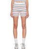 Casablanca Casablanca Multicolor Striped Shirred Shorts - 1