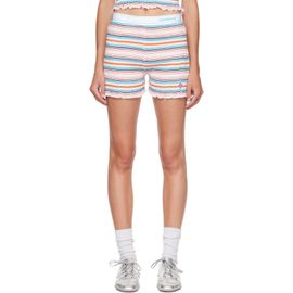 Casablanca Casablanca Multicolor Striped Shirred Shorts