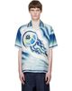 Casablanca Casablanca Multicolor 'The Art Of The Serve' Short Sleeve Silk Shirt - 1