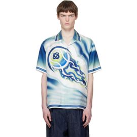 Casablanca Casablanca Multicolor 'The Art Of The Serve' Short Sleeve Silk Shirt