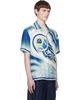 Casablanca Casablanca Multicolor 'The Art Of The Serve' Short Sleeve Silk Shirt - 2